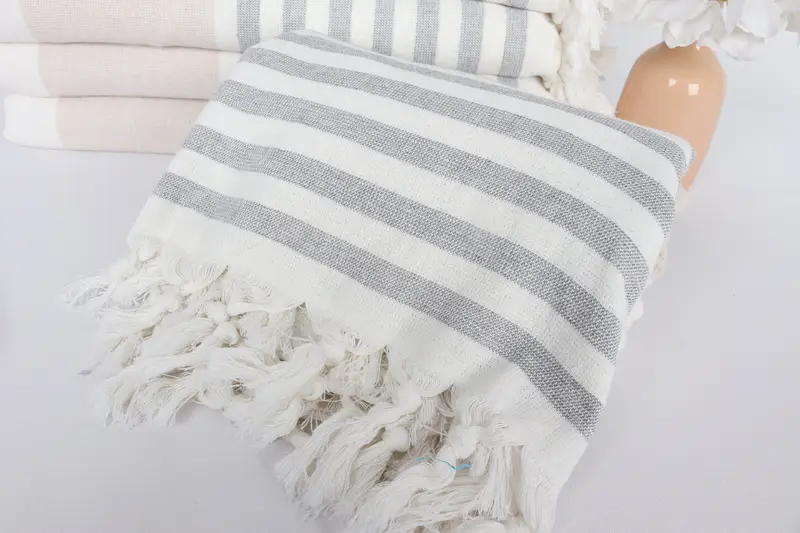 Bachelorette Favor, Turkish Bath Towel Set, 68x36 Cotton Striped Terry Towel, Personalized Bridesmaid Gift, Bachelorette Party Gift, Custom Towel - 4