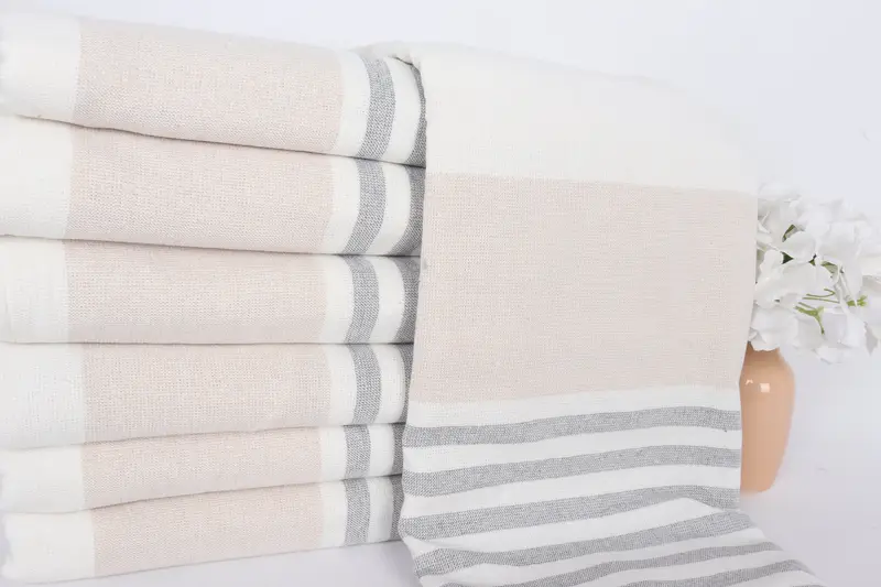 Bachelorette Favor, Turkish Bath Towel Set, 68x36 Cotton Striped Terry Towel, Personalized Bridesmaid Gift, Bachelorette Party Gift, Custom Towel - 2