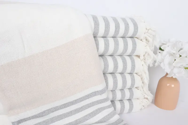 Bachelorette Favor, Turkish Bath Towel Set, 68x36 Cotton Striped Terry Towel, Personalized Bridesmaid Gift, Bachelorette Party Gift, Custom Towel - 1
