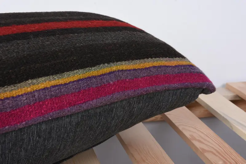 Gift Pillow, Handmade Kilim Cushion, Pillow Cover, 12x24 Brown Pillow Sham, Kilim Pillow Cover, Accent Throw Cushion Cover - 7