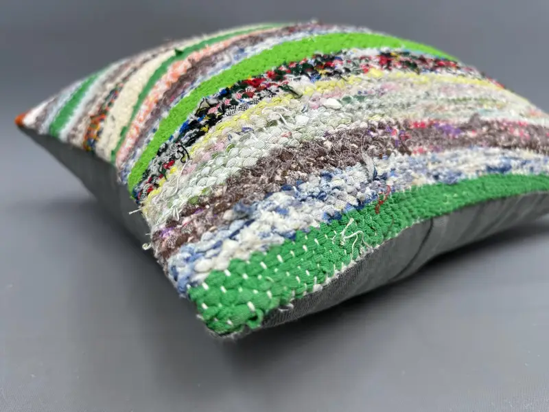 Vintage Kilim Pillow, Designer Throw Pillow Case, 18x18 Green Cushion Case, Cushion Cover, Kilim Pillow Cover, Turkish Kilim Pillow - 6