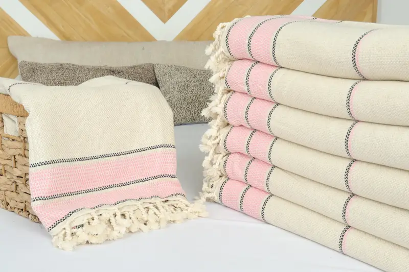Turkish Bedcover, Bridesmaid Gifts, Wedding Favors, 104x96 Cotton Striped Towel, Bridal Shower Gift, Personalized Gift For Her, Family Gift Basket - 4