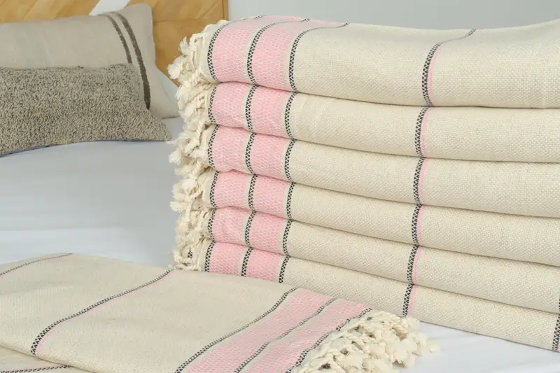 Turkish Bedcover, Bridesmaid Gifts, Wedding Favors, 104x96 Cotton Striped Towel, Bridal Shower Gift, Personalized Gift For Her, Family Gift Basket - 3