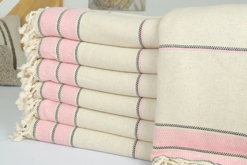 Turkish Bedcover, Bridesmaid Gifts, Wedding Favors, 104x96 Cotton Striped Towel, Bridal Shower Gift, Personalized Gift For Her, Family Gift Basket - 2
