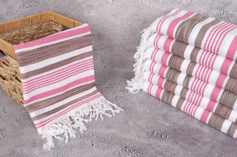 Bachelor Bachelorette Party Favors, Vegas Bachelorette Party Favors, Unique Gift, Custom Towel, Turkish towel, 70x40 Cotton Striped Towel - 3