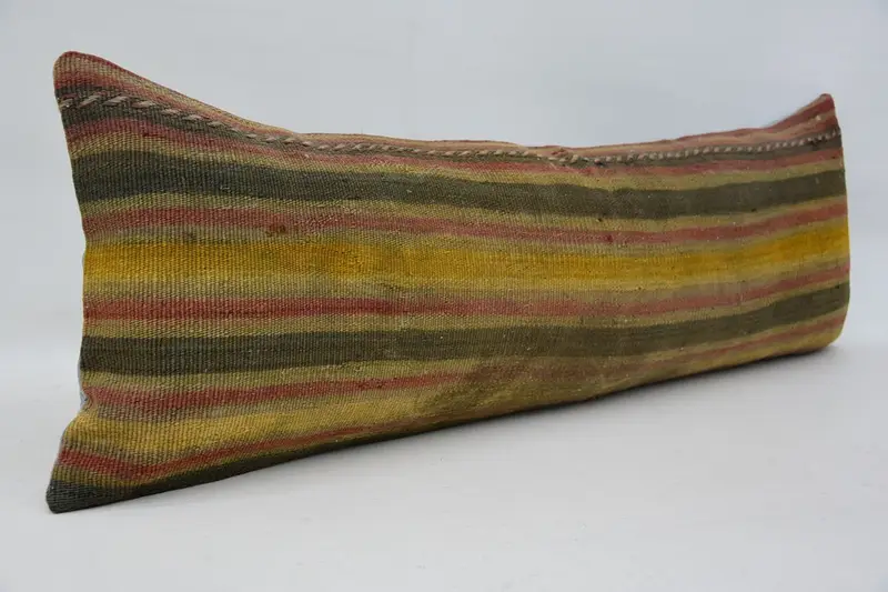 Boho Pillow Sham Cover, 12x36 Beige Cushion Cover, Tribal Pillow Sham, Antique Pillows, Kilim Pillow Cover, Luxury Cushion, Cushion Cover - 3