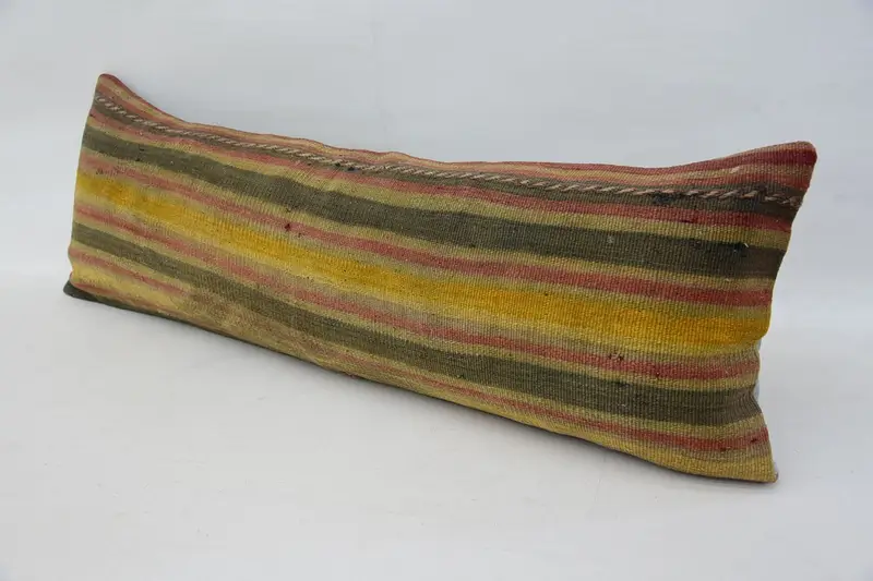 Boho Pillow Sham Cover, 12x36 Beige Cushion Cover, Tribal Pillow Sham, Antique Pillows, Kilim Pillow Cover, Luxury Cushion, Cushion Cover - 6
