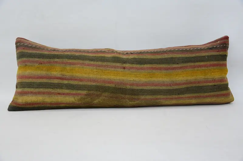 Boho Pillow Sham Cover, 12x36 Beige Cushion Cover, Tribal Pillow Sham, Antique Pillows, Kilim Pillow Cover, Luxury Cushion, Cushion Cover - 5