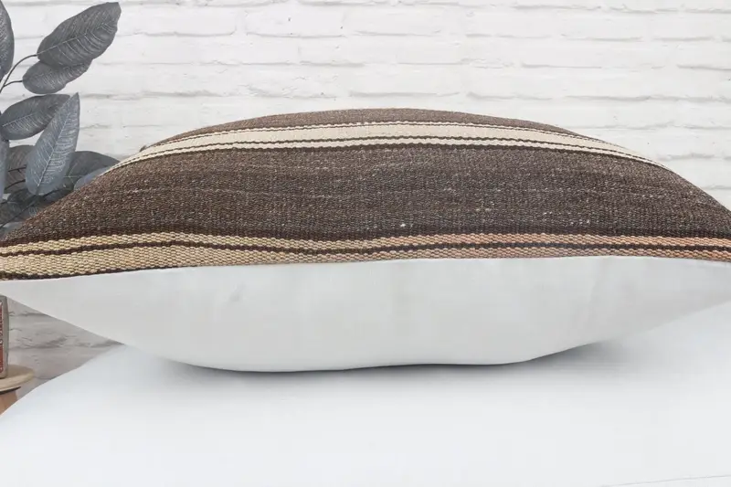 Gift Pillow, Outdoor Throw Pillow Sham, Natural Cushion Case, Cushion Cover, 28x28 Brown Pillow Cover, Turkish Pillow, Antique Pillows - 6