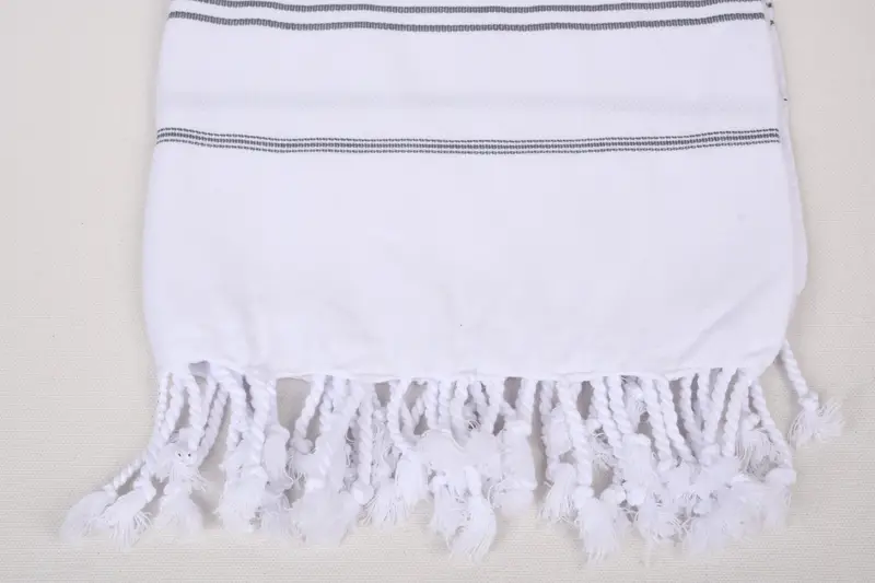 Wedding Day Gift For Bride, 70x40 Cotton Striped Towel, Bachelorette Party Gifts Bridesmaids, Fouta towel, Organic Beach Towel, Turkish Towel Beach - 3