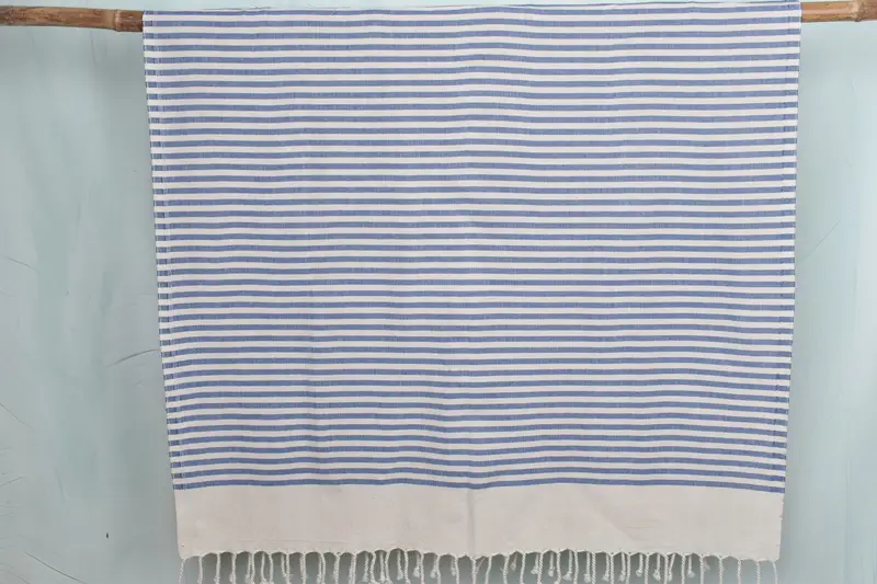 Handmade Gift, Lightweight Turkish towel, Sand-resistant towel, Girls Weekend Getaways Gifts, Best Friend Christmas Gift, 70x40 Cotton Striped Towel - 8