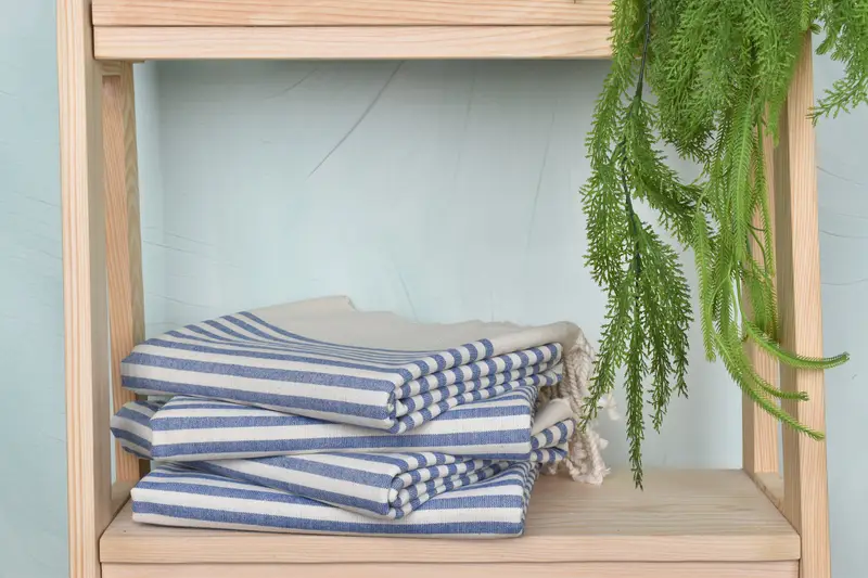 Handmade Gift, Lightweight Turkish towel, Sand-resistant towel, Girls Weekend Getaways Gifts, Best Friend Christmas Gift, 70x40 Cotton Striped Towel - 7