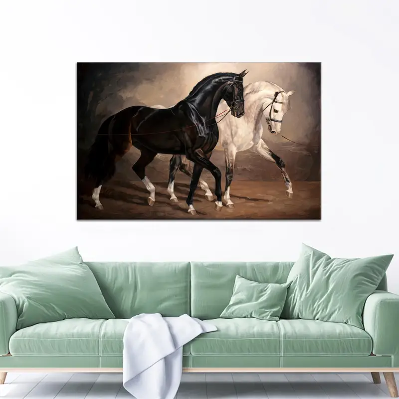 Elegante Pferdeliebhaber-Leinwand: Perfektes Valentinstagsgeschenk