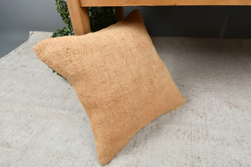 Pillow for Couch, Cushion Case, Nautical Throw Cushion Cover, 16x16 Bronze Pillow Cover, Turkish Pillow, Vintage Kilim Pillow - 7