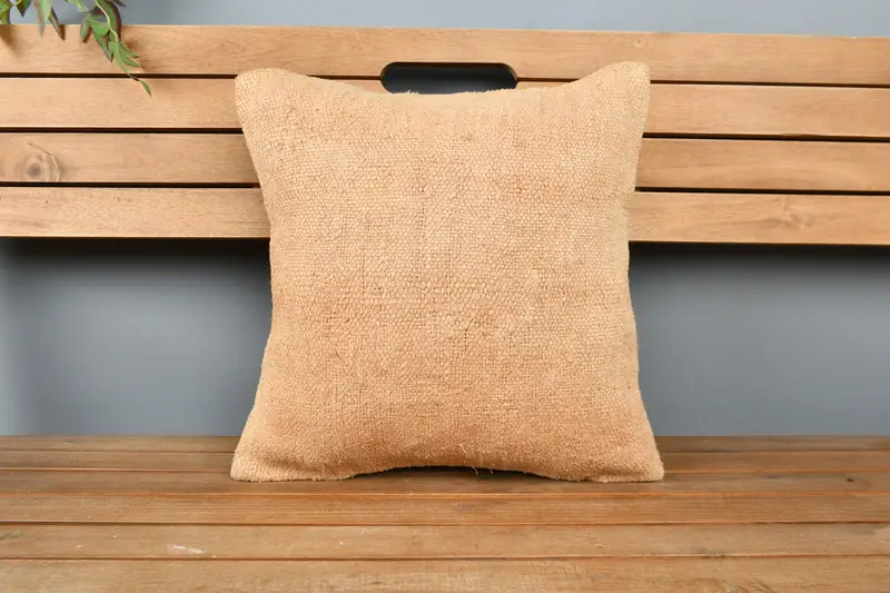 Pillow for Couch, Cushion Case, Nautical Throw Cushion Cover, 16x16 Bronze Pillow Cover, Turkish Pillow, Vintage Kilim Pillow - 6