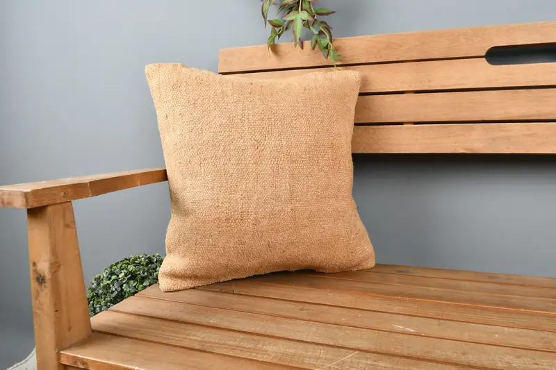 Pillow for Couch, Cushion Case, Nautical Throw Cushion Cover, 16x16 Bronze Pillow Cover, Turkish Pillow, Vintage Kilim Pillow - 1