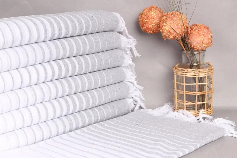 70x40 Cotton Striped Towel, Bath towel, Turkish Towel Beach Towel, Home Gift, Organic Turkish towel, Absorbent Turkish towel, Travel Towel - 1