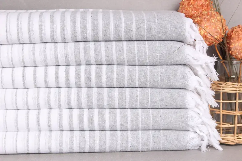 70x40 Cotton Striped Towel, Bath towel, Turkish Towel Beach Towel, Home Gift, Organic Turkish towel, Absorbent Turkish towel, Travel Towel - 2