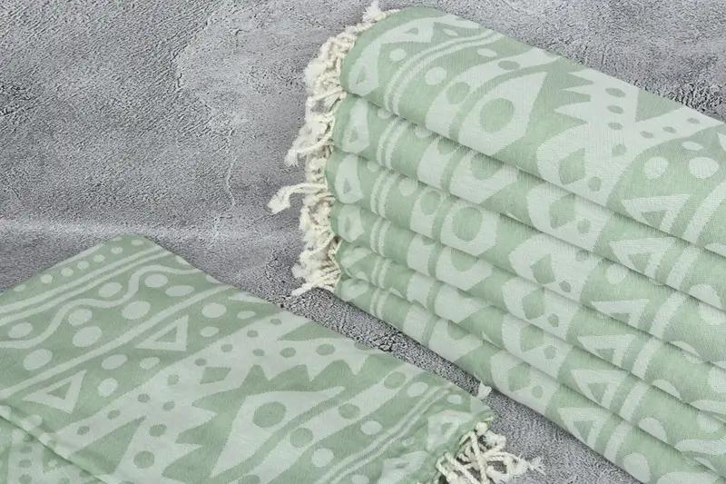 Turkish Towel Bulk, Best Beach Towel, Quick-dry towel, Peshtemal, Turkish hand towel, 70x40 Cotton Round Pattern Towel, Spa Towel, Beach Towel Bulk - 2
