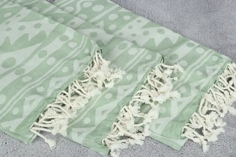 Turkish Towel Bulk, Best Beach Towel, Quick-dry towel, Peshtemal, Turkish hand towel, 70x40 Cotton Round Pattern Towel, Spa Towel, Beach Towel Bulk - 5