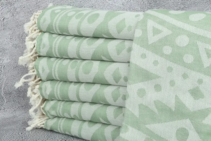 Turkish Towel Bulk, Best Beach Towel, Quick-dry towel, Peshtemal, Turkish hand towel, 70x40 Cotton Round Pattern Towel, Spa Towel, Beach Towel Bulk - 1
