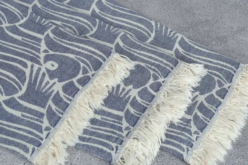 70x36 Cotton Fish Design Towel, Quick-Dry Beach Towel, Pool Towels, Spa Gift, Oversized lightweight Turkish bath towel USA, Thin towel, Gift For Her - 6