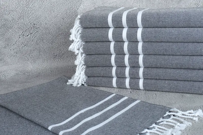 Kitchen Towel, 40x18 Cotton Striped Towel, Personalized Wedding Gift, Monogram Kitchen Towel, Girl Trip Party Favor, Personalized Dish Towel - 4