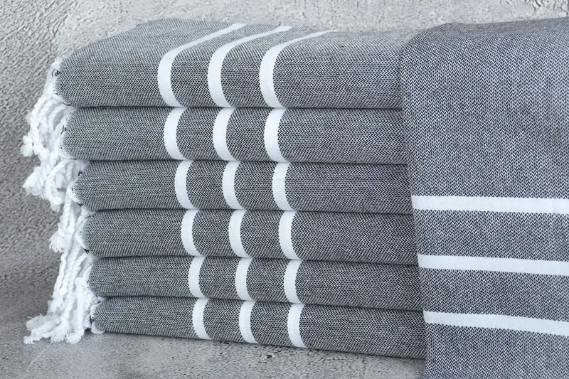 Kitchen Towel, 40x18 Cotton Striped Towel, Personalized Wedding Gift, Monogram Kitchen Towel, Girl Trip Party Favor, Personalized Dish Towel - 2