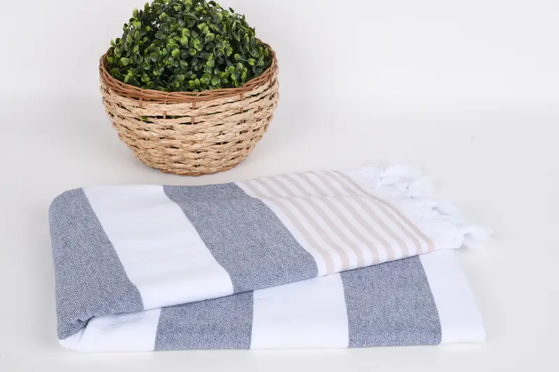 Monogram Turkish Towel, Turkish Towel Set, Spa Towel, Gift For Bride, Turkish Towel Beach, Monogram Beach Towel, 68x36 Cotton Striped Terry Towel - 4