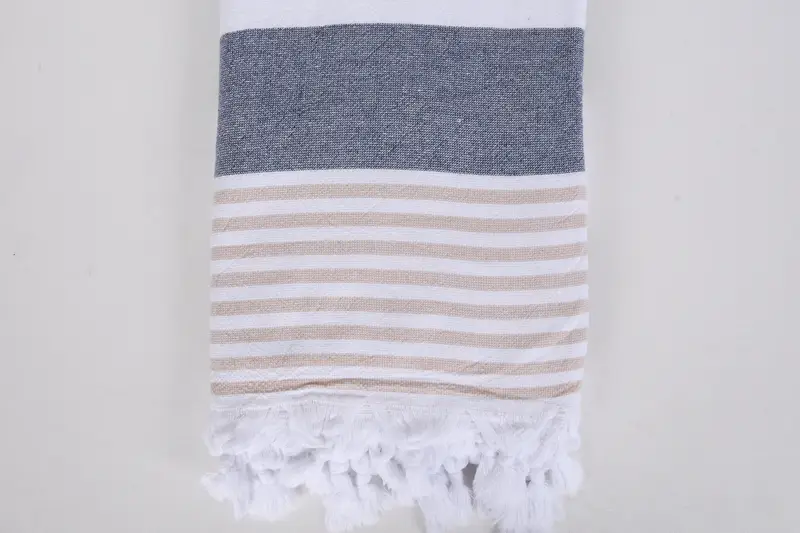 Monogram Turkish Towel, Turkish Towel Set, Spa Towel, Gift For Bride, Turkish Towel Beach, Monogram Beach Towel, 68x36 Cotton Striped Terry Towel - 3