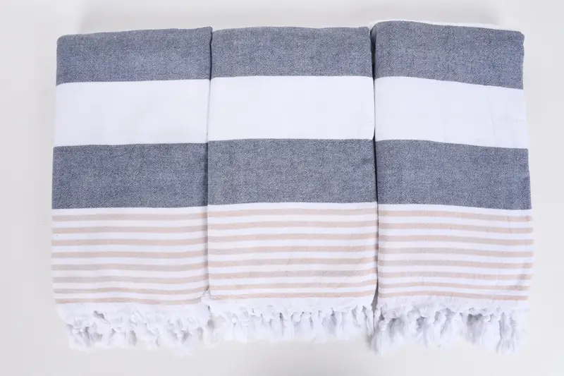 Monogram Turkish Towel, Turkish Towel Set, Spa Towel, Gift For Bride, Turkish Towel Beach, Monogram Beach Towel, 68x36 Cotton Striped Terry Towel - 7