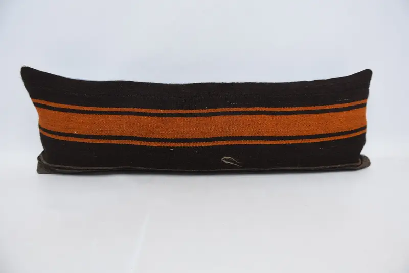 Türkisches Geschenk, Feiertagsdekoration, Euro Sham, FloorOrange, 30 x 90 cm, gestreifter Kissenbezug aus Wolle - 1