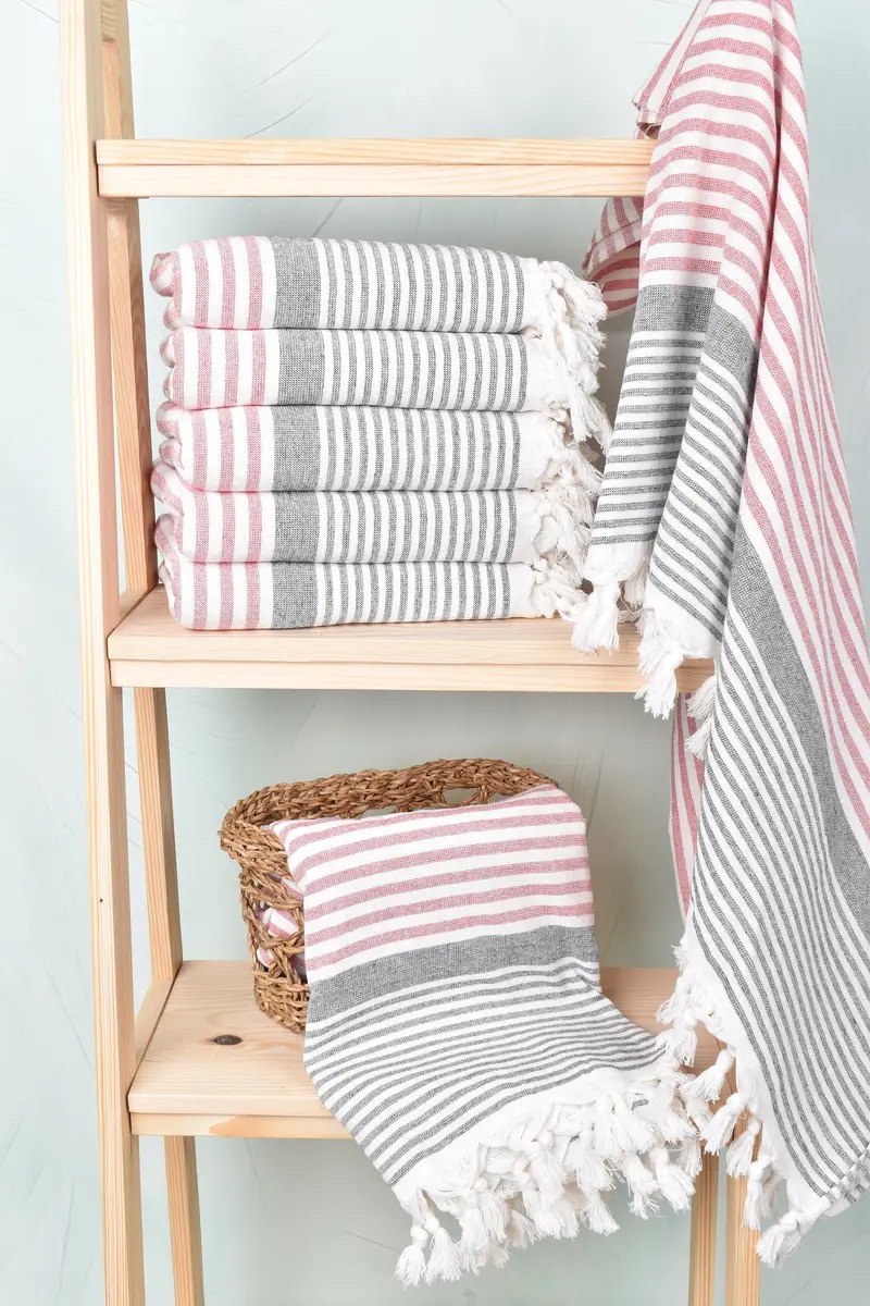 Gift For Him, Bachelor Gifts, Quick-drying peshtemal towel for poolside, Housewarming Gift, Best Friend Gift Ideas, 68x40 Cotton Striped Terry Towel - 3