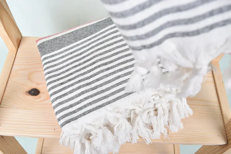 Gift For Him, Bachelor Gifts, Quick-drying peshtemal towel for poolside, Housewarming Gift, Best Friend Gift Ideas, 68x40 Cotton Striped Terry Towel - 5