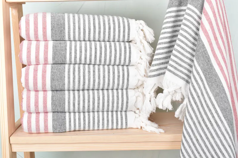 Gift For Him, Bachelor Gifts, Quick-drying peshtemal towel for poolside, Housewarming Gift, Best Friend Gift Ideas, 68x40 Cotton Striped Terry Towel - 1
