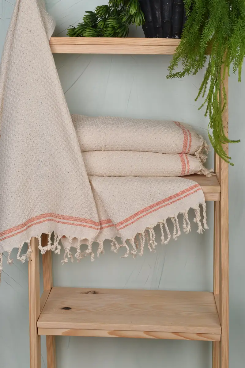Custom Hand Towel, Beach Theme Wedding Gift, 38x18 Cotton Striped Towel, Monogram Kitchen Towel, Anniversary Gift For Her, Bathroom Towels - 6