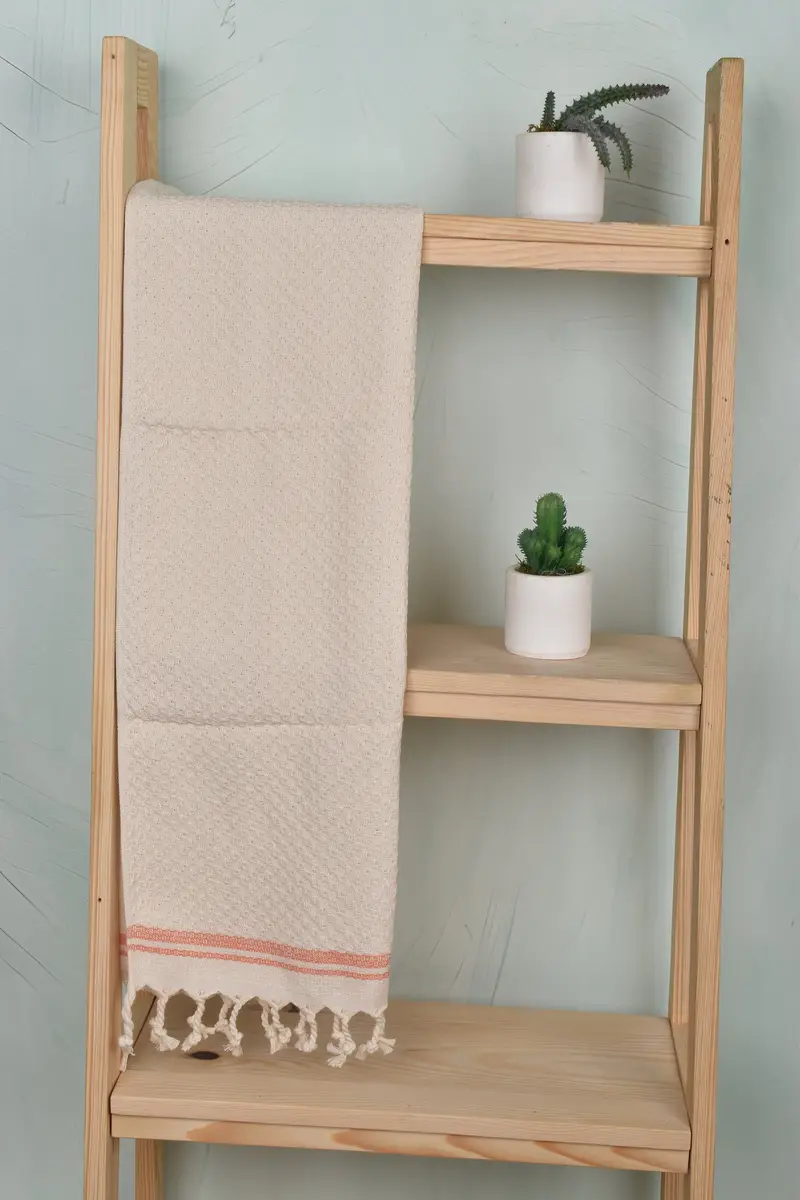 Custom Hand Towel, Beach Theme Wedding Gift, 38x18 Cotton Striped Towel, Monogram Kitchen Towel, Anniversary Gift For Her, Bathroom Towels - 8