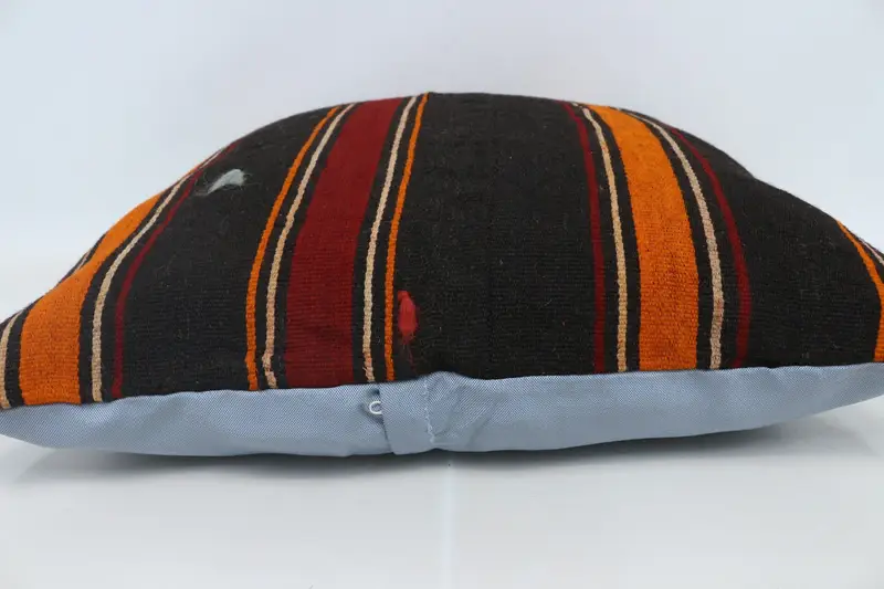 28x28 Brown Pillow, Turkish Pillow, Southwestern Pillow Cover, Handmade Kilim Cushion, Antique Pillows, Pillow Sham, Luxury Cushion - 5