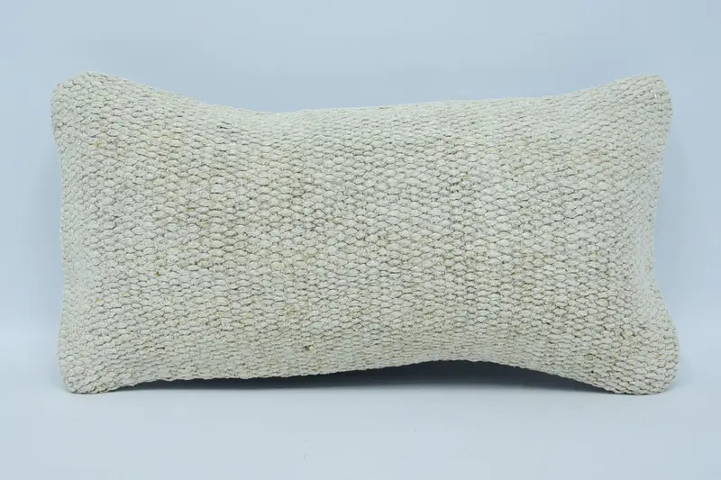 Pillow Cover, 8x16 Beige Pillow Cover, Turkish Corner Pillow Case, Pillow for Sofa, Kilim Pillow, Lounge Throw Cushion Cover, Handmade Kilim Cushion - 1