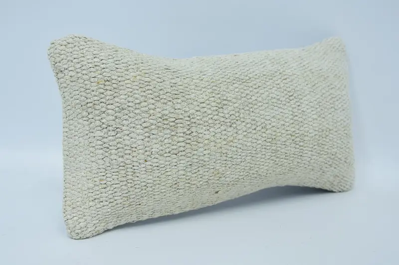 Pillow Cover, 8x16 Beige Pillow Cover, Turkish Corner Pillow Case, Pillow for Sofa, Kilim Pillow, Lounge Throw Cushion Cover, Handmade Kilim Cushion - 3