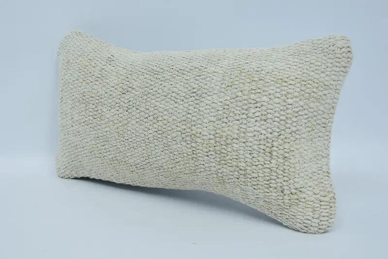Pillow Cover, 8x16 Beige Pillow Cover, Turkish Corner Pillow Case, Pillow for Sofa, Kilim Pillow, Lounge Throw Cushion Cover, Handmade Kilim Cushion - 4