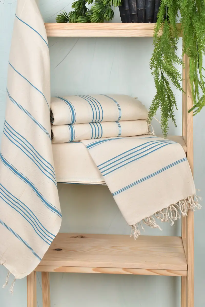 Soft towel, Lightweight towel, Peshtemal Towel, 70x40 Linen Striped Towel, Bachelorette Gifts, Handwoven organic Turkish towel for spa, Gift For Mom - 6