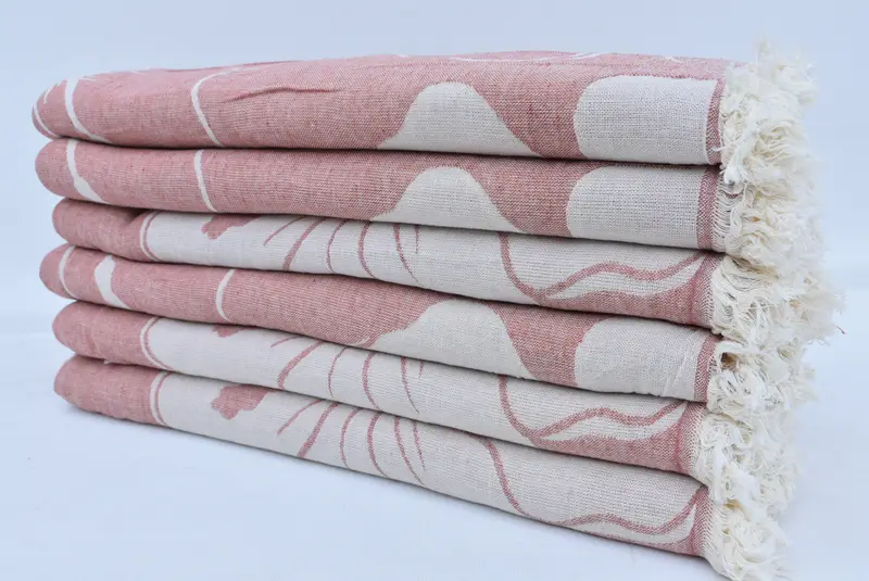 Sand-free towel, Wedding Gift, 68x40 Cotton Floral Patterned Towel, Bachelor Party Gifts, Luxury towel, First Wedding Anniversary Gift - 4