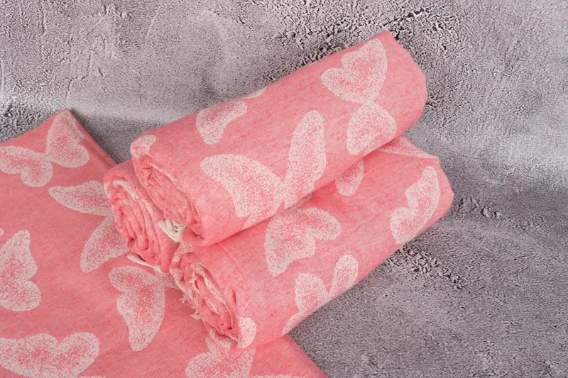 Personalized Beach Towel, Turkish Towel Bulk, Fouta towel, Unique Gift, 68x36 Cotton Butterfly Pattern Towel, Bachelor Bachelorette Party Favors - 8