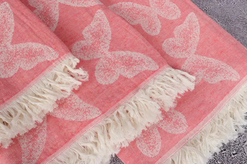 Personalized Beach Towel, Turkish Towel Bulk, Fouta towel, Unique Gift, 68x36 Cotton Butterfly Pattern Towel, Bachelor Bachelorette Party Favors - 6