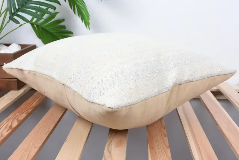 18x18 White Pillow Sham, Boho Chic Pillow, Boho Pillow Sham Cover, Turkish Kilim Pillow, Vintage Kilim Throw Pillow, Pillow Cover - 6