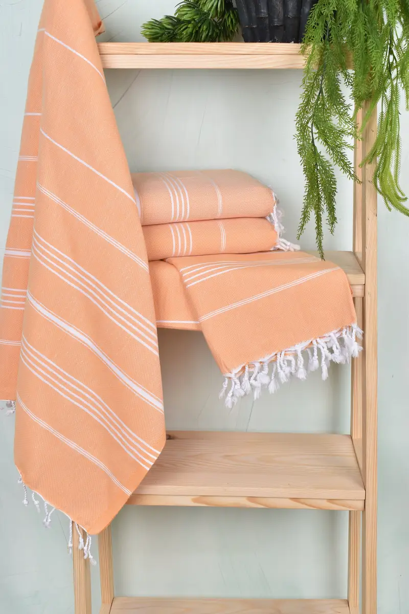 70x40 Cotton Striped Towel, Embroidered Towel, Turkish hand towel, Custom Wedding Gift, Memorial Gift, Turkish Beach Towel Bulk, Bachelor Towel - 6