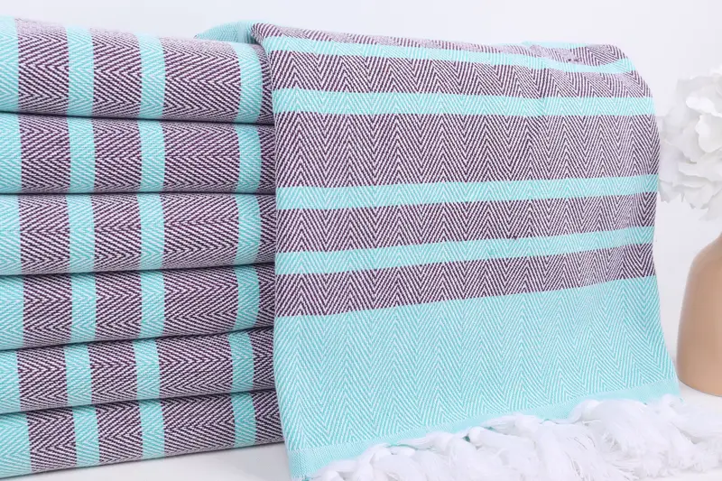 Large Turkish Towel, Bridal Shower Favors, First Wedding Anniversary Gift, 64x40 Cotton Chevron Towel, Valentines Gift, Wedding Gifts Towel - 2