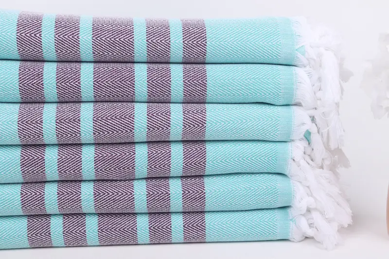 Large Turkish Towel, Bridal Shower Favors, First Wedding Anniversary Gift, 64x40 Cotton Chevron Towel, Valentines Gift, Wedding Gifts Towel - 3