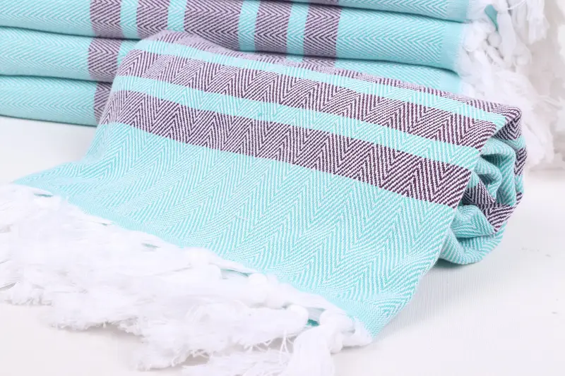 Large Turkish Towel, Bridal Shower Favors, First Wedding Anniversary Gift, 64x40 Cotton Chevron Towel, Valentines Gift, Wedding Gifts Towel - 4